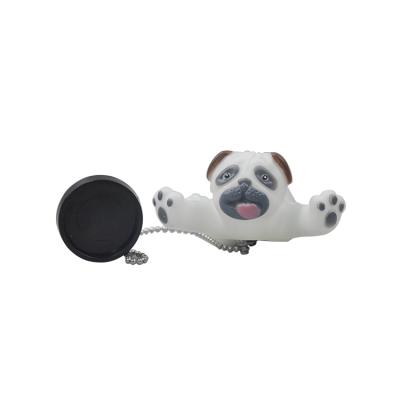 China New Design Universal Bathtub Toy Stopper Plug Cover For Ignition Toy Cute Dog Shape Floating Baby Shower Bath Plug for sale