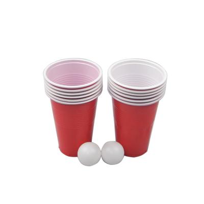 China Eco-friendly Beer Material Popular Ping Pong Balls 12 Cups And 2 Balls Color Box Package Cup And Ball Game Drinking Game for sale