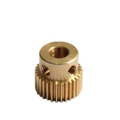 China Match with rack 0.3 modulus small brass pinion for sale