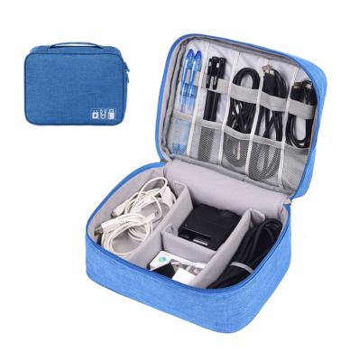 China Double Layer Travel Instrument Viable Organizer Electronics Accessories Carry Bag Digital Storage Bags for sale