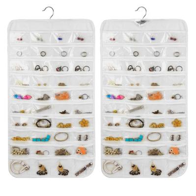 China Behind Doors/On Walls Clear PVC Storage Bag 85 x 44cm Elastic Hair Bands, Underwear, Rings, Jewelry, Necklace, Hanging Travel Storage for Small Things for sale