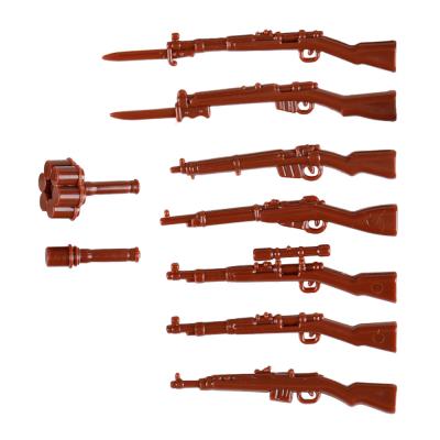 China WW2 military weapon German British Soviet mini figures accessories Kar98K M24 G43 gun building blocks for sale