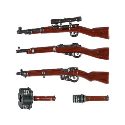 China Mosin nagant kar98k guns cluster grenades set model mini figures WW2 military weapons building blocks for sale