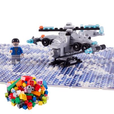 China 7 in 1 with bricks baseplate compatible legoinglys city construction bricks helicopter car building blocks toys for sale