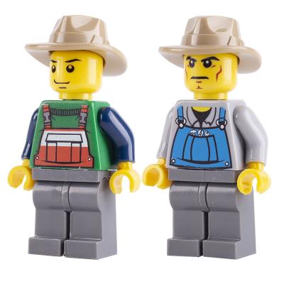 China MOC character career model porter carry apples worker farmer mini figures building blocks for sale