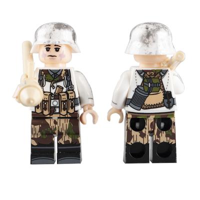 China WW2 military weapon panzerfaus rocket soldier action winter German mini figure building block for sale