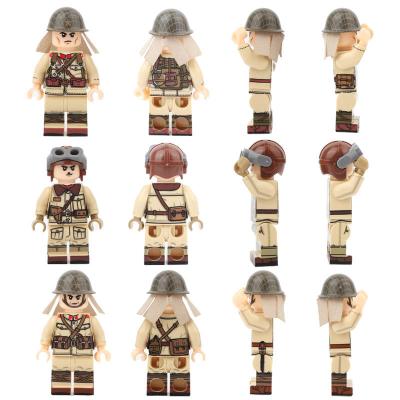 China MOC military soldiers WW2 weapon accessories Japanese army mini figures compatible with legoinglys for sale