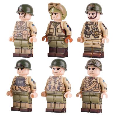 China Small particle intelligence toys accessories building blocks WW2 officer soldier army military action mini figures for sale