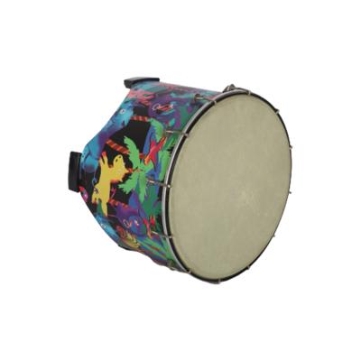 China Orff Custom Professional Early Education Instrument Percussion Instruments Painted Wooden Kindergarten Kids Hand Beat Drums for sale