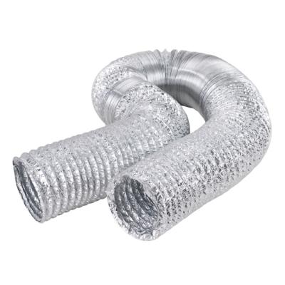 China New Design Flexible Aluminum Foil Flexible Duct Machine 10 Inch PVC Spiral Steel Wire Reinforced Hose Cotton Muffler White Tube for sale