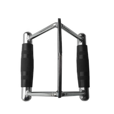 China Low Adjustment Home Body Exercise Pulley Bar With Safety Ends Chromed Cable Attachment for sale