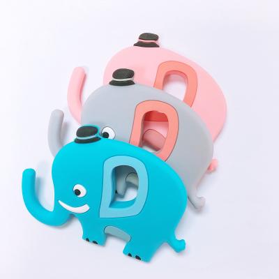 China Eco-friendly Soft Elephant Baby Cute Teethers Baby Teething Toys Silicone Teether for sale