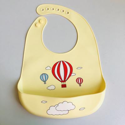 China Sustainable Silicone Baby Bibs - Crumb Catcher and Soft Edging Around Neck - Dishwasher Safe for sale