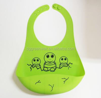 China Amazon Silicone Cartoon Soft Silicone Antibacterial Hot Selling Clean Baby Bibs Waterproof Bibs for sale