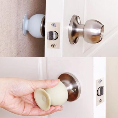 China Eco-freindly Silicone Door Handle Covers Door Handle Cover Knob Cover Durable Protective Durable Safety for sale