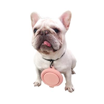 China Viable Pet Bowl Silicone Drinking Bowl Outdoor Portable Food Bowl Collapsible Bowl For Dogs for sale