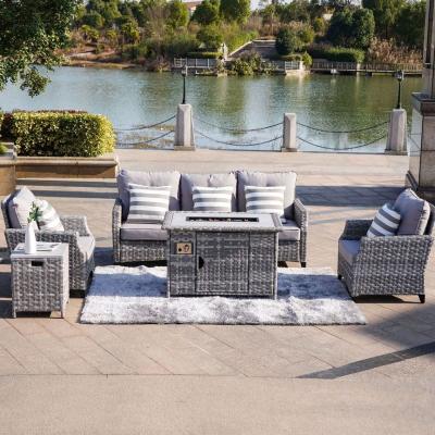 China Hot Selling Royal Garden All Weather Outdoor Furniture Rattan Sofa Dining Set Outdoor Furniture for sale