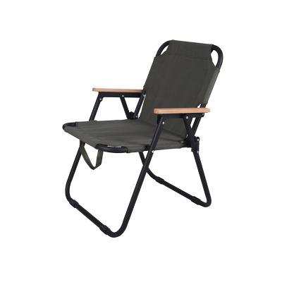 China Contemporary Leisure Folding Simple Camping Leisure Folding Iron Tube Spring Portable Outdoor Chair for sale