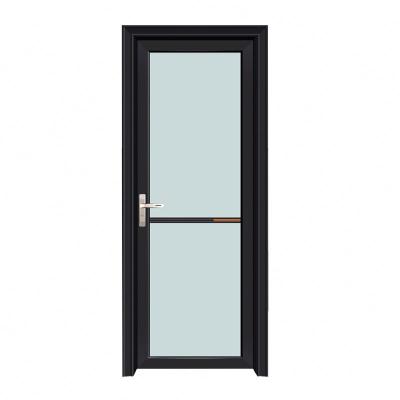 China Modern Fireproof Waterproof Aluminum Glass Curtain Door Bathroom Single Swing Door for Shower Room Bathroom for sale