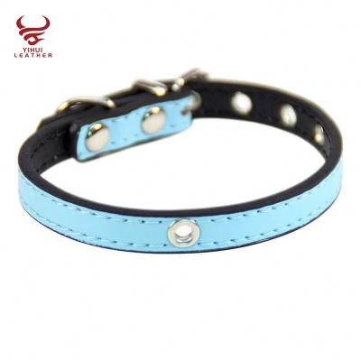 China Leisure 2022 Luxury Leather Multi Color Dog Collars Western Leather Dog Collars for sale