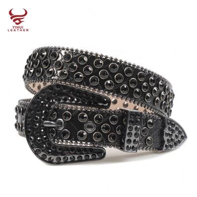 China Custom ALLOY belts women black bling elastic rhinestone belts whip rhinestone leather belt for sale