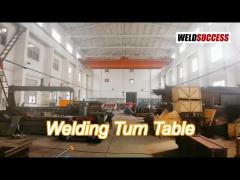 10 T 2 Axies Welding Turn Table , Foot Pedal Tilting Rotation Arc Welding Table