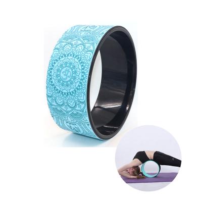 China Customized Wholesale Eco Friendly Fitness Pilates Ring PU Cork Yoga Wheel 3 Yoga Wheel Set for sale