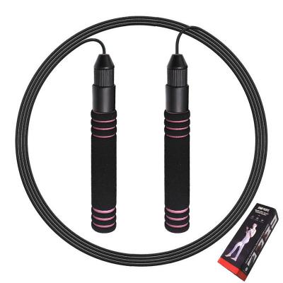 China Wholesale OEM Foam Handle PVC Auto-lock Multifunctional Adjustable Steel Jumping Beaded Weighted Weighted Jump Rope for sale