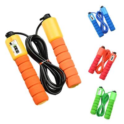 China Wholesale OEM Smart Electric Adjustable Jumping Beaded Weighted Jump Rope Multifunctional Training PVC Automatic Count Skipping Rope for sale