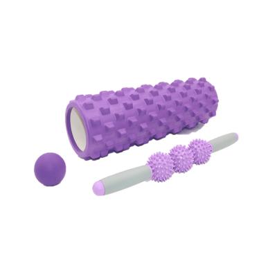 China Eco-friendly Yoga Spine Massage Exercise Eva Foam Roller Stick Fascia Ball Set for sale