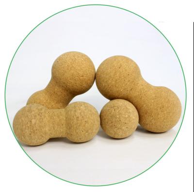 China Wholesale Natural Cork Material Fitness Cork Fascia Balls Yoga Ball Eco-Friendly Massage Peanut Ball Eco-Friendly for sale