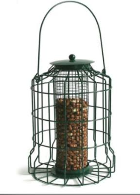 China Dark Green Squirrel Proof Finch Feeder / Squirrel Proof Peanut Feeder for sale