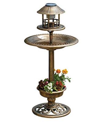 China Cast Iron Bird Feeding Station Copper Water Tray And Seed Feeding Good Looking for sale