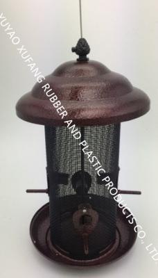 China Multi Function Automatic Wild Bird Feeders Ring Hanging Metal Copper Plated Finish for sale