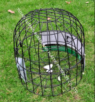 China Black Powder Coated Bird Feeder Accessories Big Ground Cage Metal 1mm Wire for sale