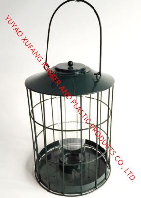 China Metal feeder，PC Tube Black Squirrel Resistant Bird Feeders / Metal Wire Cage 500g Weight for sale