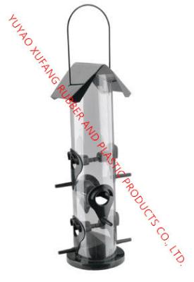 China Weather Resistant Plastic Bird Feeders ABS Perch With Clear Pc Tube for sale