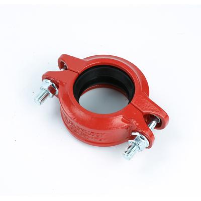 China High Quality 2 Inch UL FM Approved Pipe And Clamps Fire Fitting Ductile Iron Flexible Coupling for sale