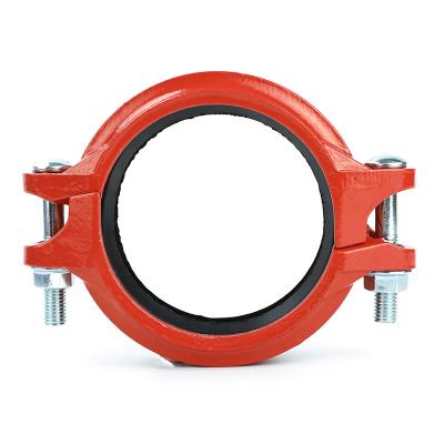 China High Qualit UL FM Approved Pipe Fittings Fire Grooved Fitting Angle Protection Malleable Iron Factory Direct Coupling Pipe Fittings for sale