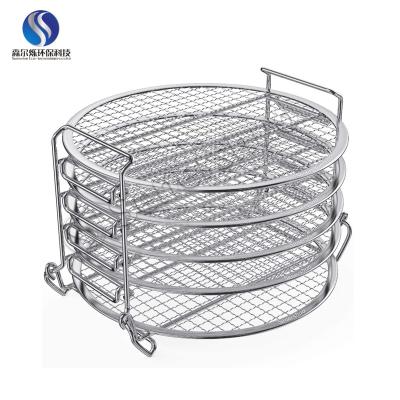 China 5 Tier Stainless Steel Outdoor Wire Mesh Bakeare Apply To 6.5 Quart and 8 Quart Deep Fryer Parts Easy Assemble and Healthy Amazon Hot Sale for sale