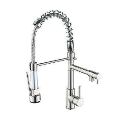 China Thermostatic Faucets Ready To Board Brushed Nickel Kitchen Faucet Flexible Commercial Kitchen Faucet With Sprayer for sale