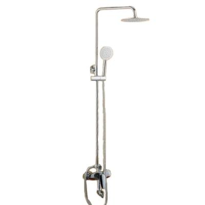 China With Slide Bar Bath Shower Mixer Taps Bathroom Waterfall Shower Set Wall Mounted for sale