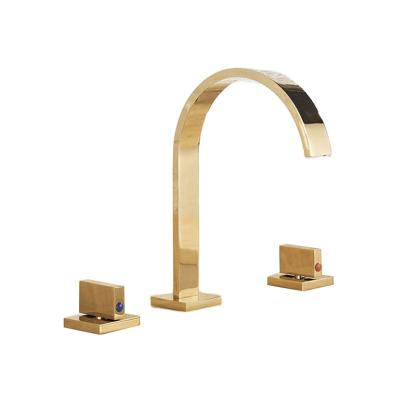 China New Style Thermostatic Faucets Bathroom Copper Basin Taps China Gold Color Basin Faucets for sale