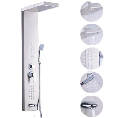 China Without Slide Bar Shower Head Panel Rainfall Bath Shower Tower Panel for sale