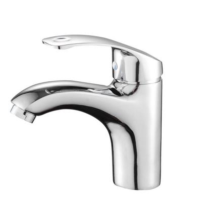 China Thermostatic Chrome Plating Bathroom Faucets Basin Mixer Tap Modern Single Hole Brass Basin Mixer Taps for sale