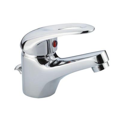 China Contemporary Chrome Plating Basin Mixer Silver Color Basin Mixer Tap for sale