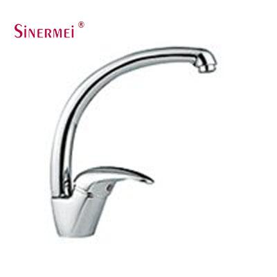 China Thermostatic Faucets Kitchen Water Faucet Single Lever Brass Deck Mounted Chrome Kitchen Sink Polishing Faucet for sale