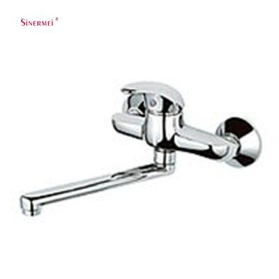 China Without Sliding Bar Wall Mounted Bathroom Tub Faucet Brass Bath Taps Bathtub Faucet Mixer Tap for sale