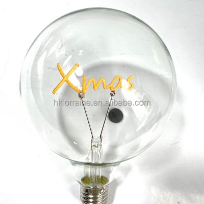 China Antique Amber Glass Retro Vintage Light Bulbs Hotel Bulb Love Soft Flexible Filament Decorative Lamp Letter Candle Light Filament Home LED for sale