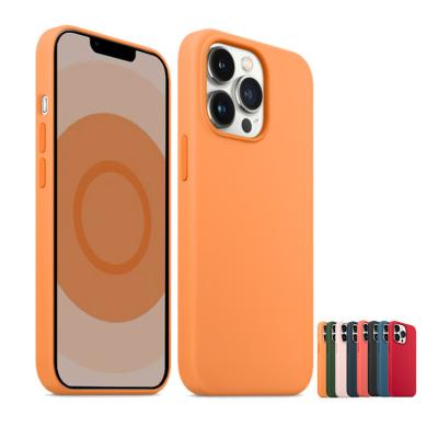 China 1:1 Original Official Shockproof Liquid Silicone Cover With Logo Magsafes Animation Mobile Cell Phone Case For iPhone 13 12 Mini Pro Max for sale